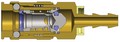 Dixon 2UB2-B 1/4" UNI COUPLER, 1/4" P-LOC BRASS  Body Material: BRASS Body Size: 1/4"